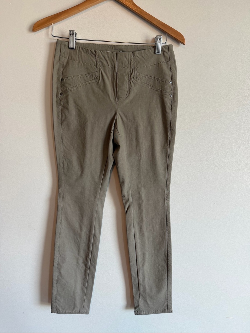 NIC+ZOE Stretch Skinny Pants Olive Size 2